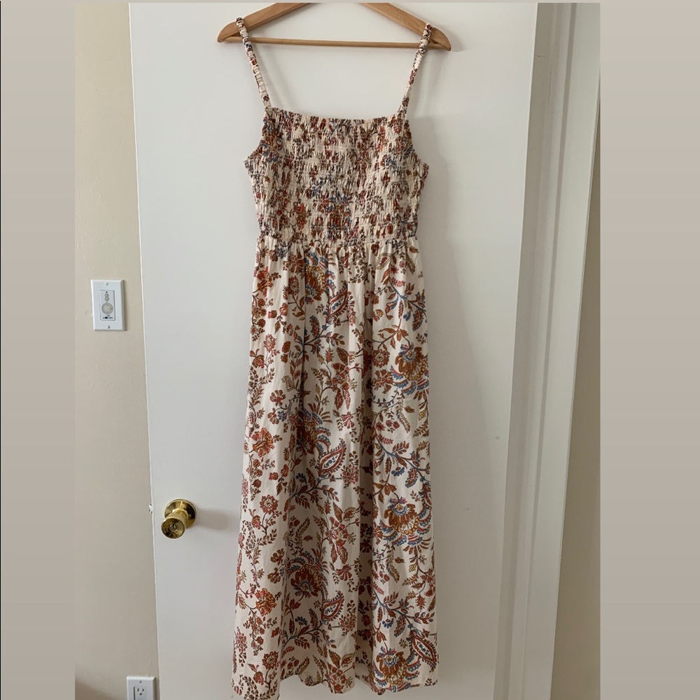 Smocked Midi Dress